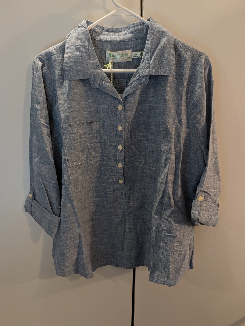 Aventura Woman's Large Stellar Devon Button Down Top NWT